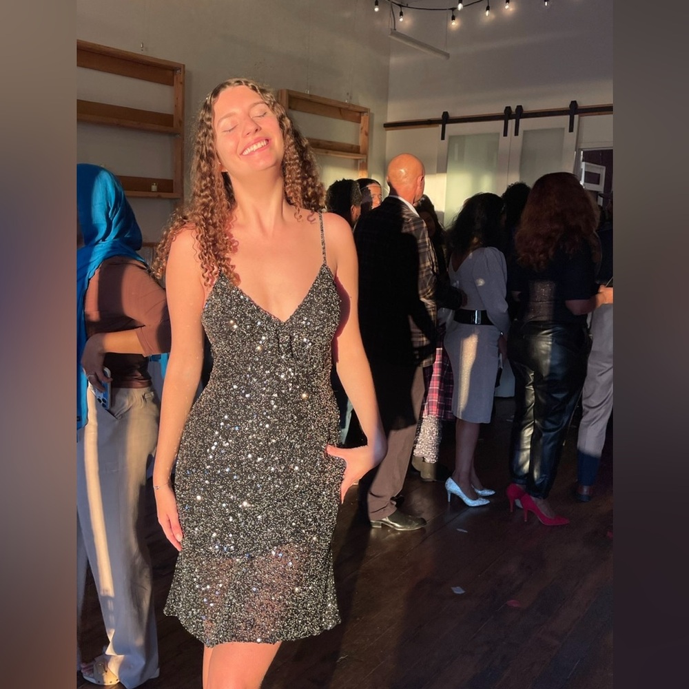 Vintage scala beaded dress 100% silk